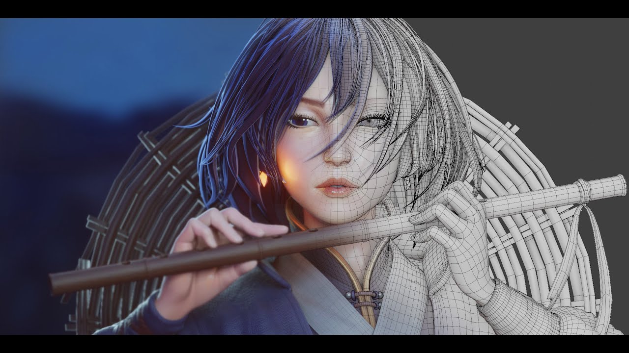 Blender Modeling - Turn an inspiring 2D concept into an exciting 3D scene with free software - Flute