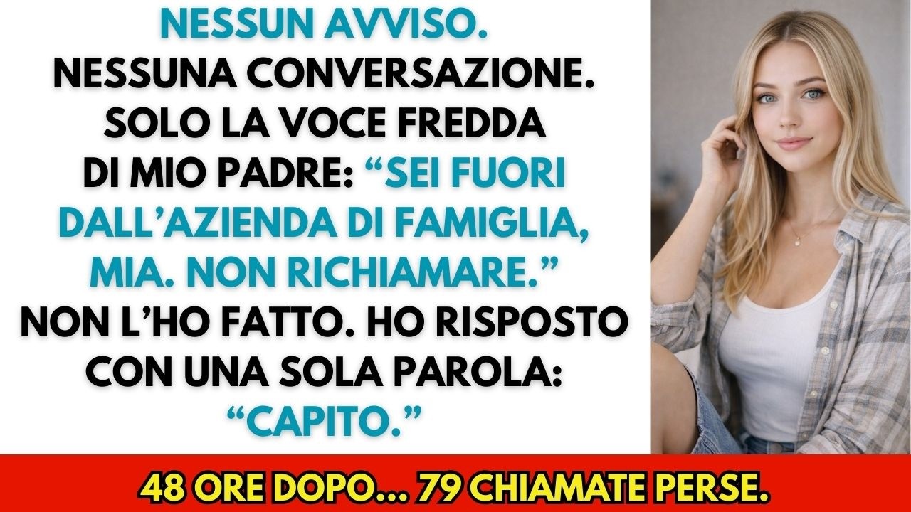 I miei genitori mi hanno lasciato un messaggio: “Sei fuori dall’azienda di famiglia.” Ho risposto...