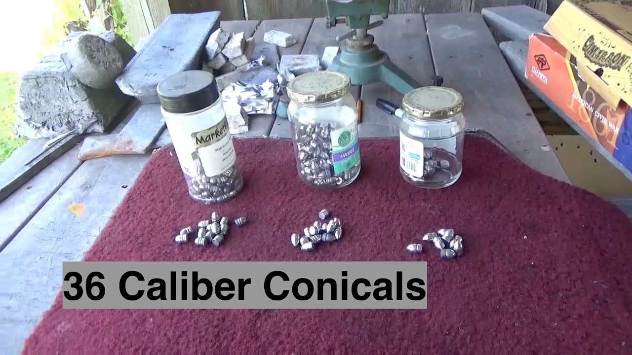 Shooting Three Styles of 36 Caliber Conicals