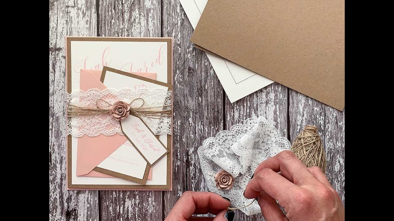 How to make a Wedding Invitation Holder with Lace - DIY wedding invitation ideas