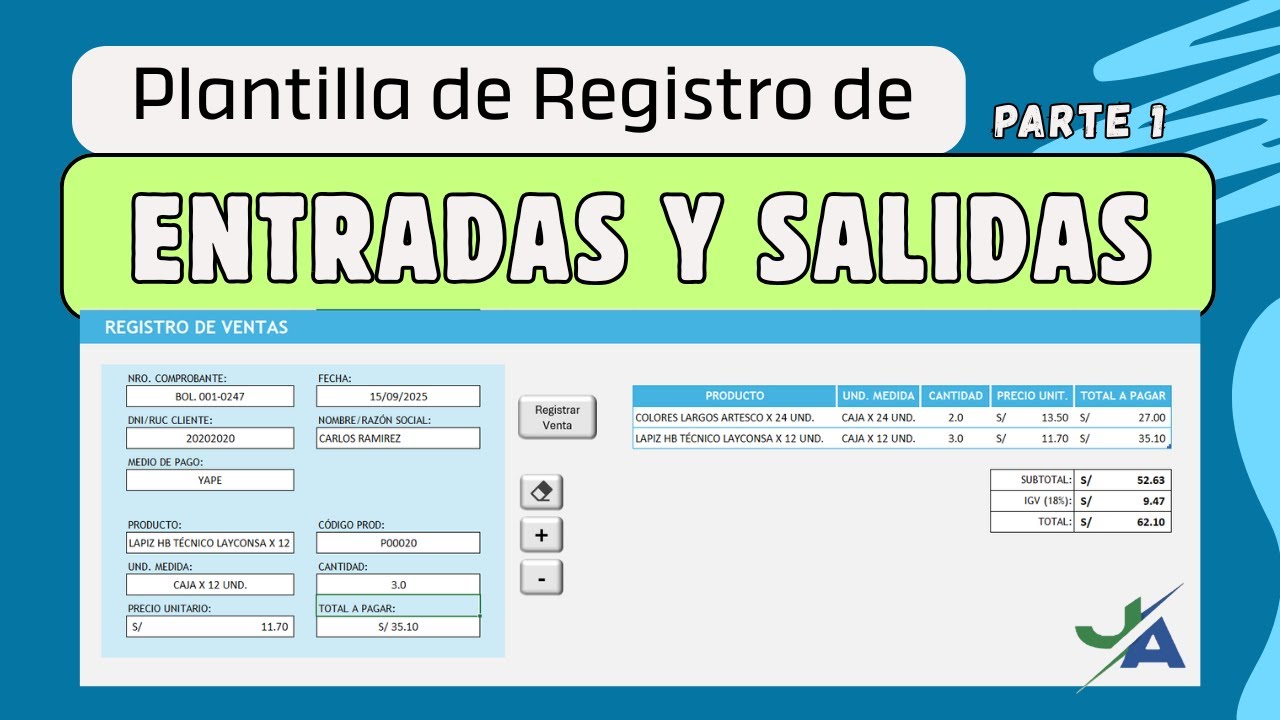📦Plantilla de Control de Ingresos y Salidas en Excel | Tutorial Completo – Parte 1
