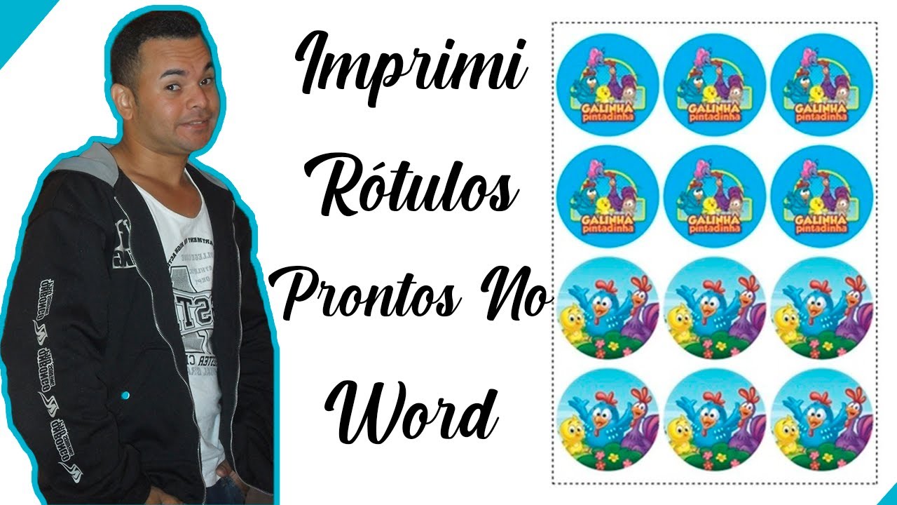 Organizar e Imprimi Rótulos Prontos no Word - Escolha seu Personagem