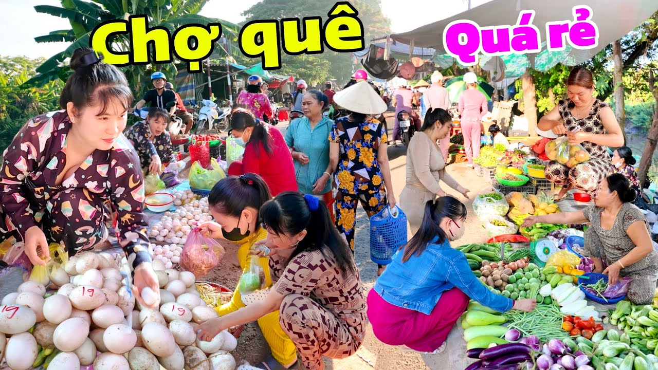 Đổ x&ocirc; đi chợ qu&ecirc; rẻ nhất miền t&acirc;y bất ngờ gặp em g&aacute;i b&aacute;n trứng vịt qu&aacute; dễ thương