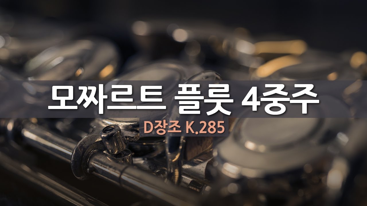 모차르트 플룻 4중주 D장조 K.285 | Flute Quartet No. 1 in D major KV 285 | 빈 콘체르트 하우스 콰르텟 멤버 | 플룻-한스 레츠니체크