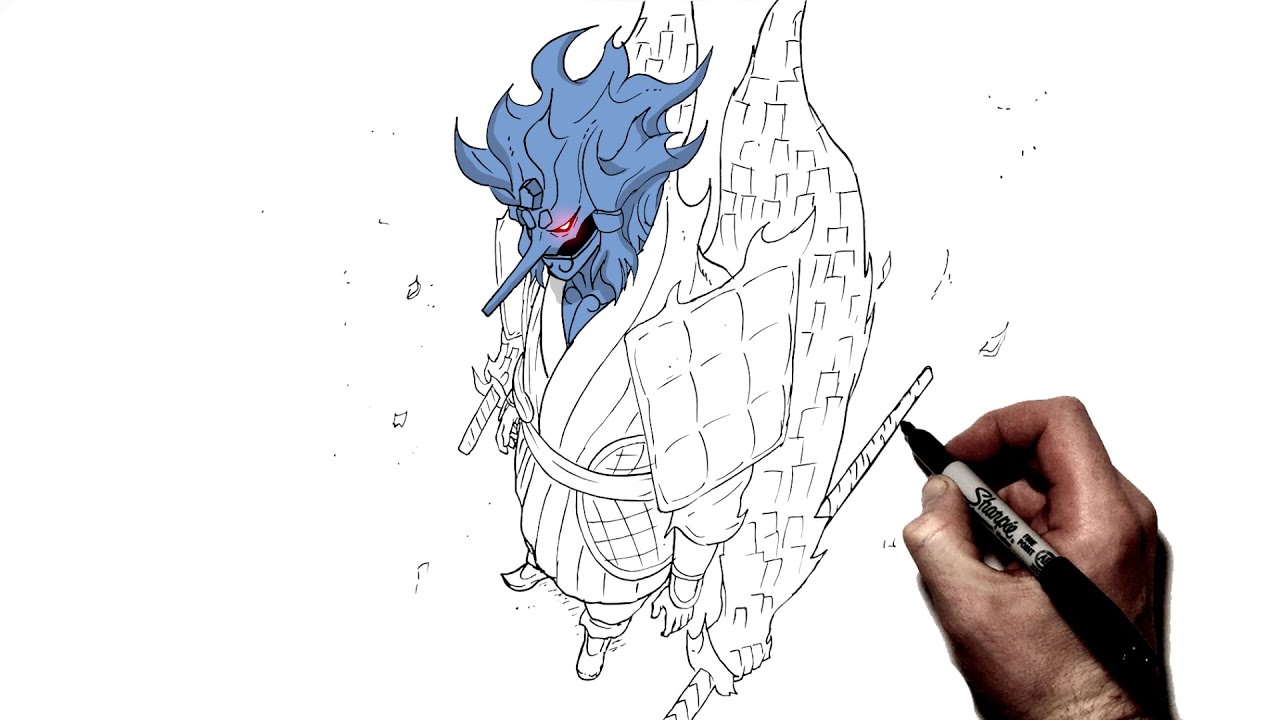 How To Draw Madara's Susanoo | Step By Step | Naruto