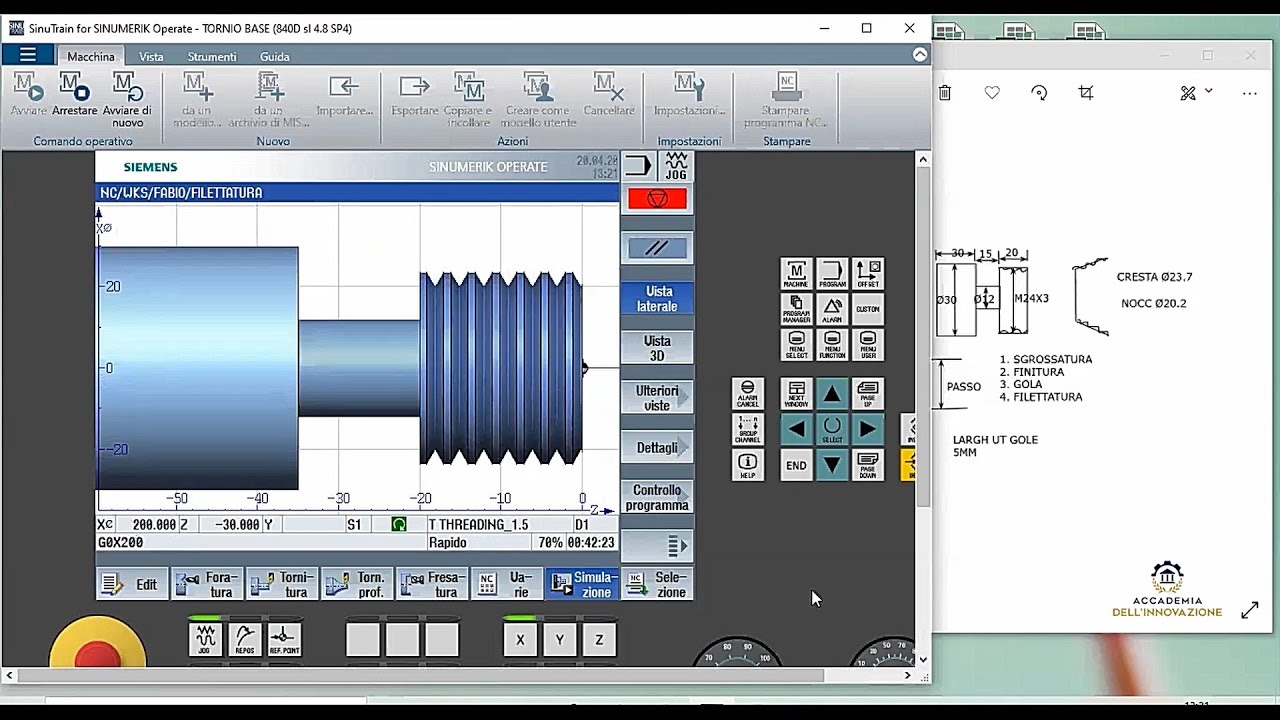 Filettatura al tornio CNC - L'importanza di usare l'utensile della dimensione corretta