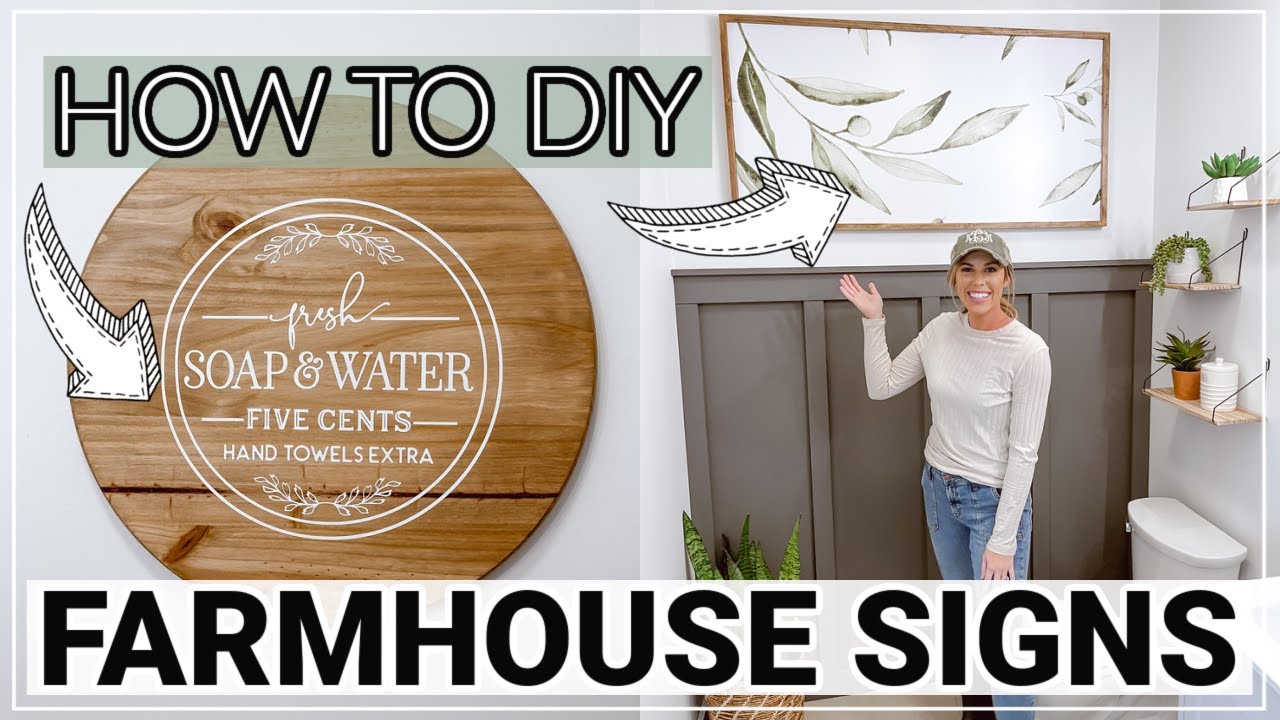 DIY FARMHOUSE SIGN | HOW TO MAKE A DIY SIGN STEP BY STEP | FARMHOUSE DECORATING IDEAS 2021