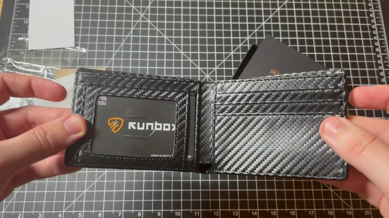 RUNBOX Wallet for Men Slim 11 Credit Card Holder Slots Leather RFID Blocking Small Thin Men's Wallet