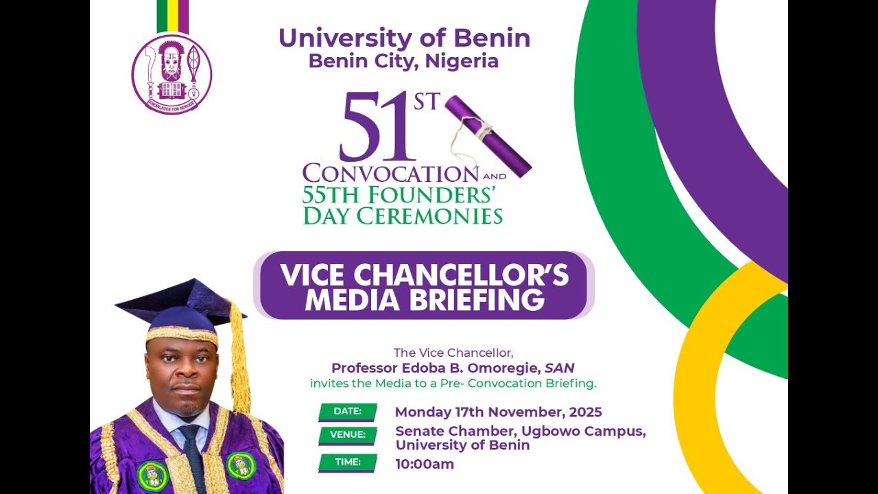 Vice Chancellor's Media Briefing 2025 (51st Convocation & 55th Founders' Day Ceremonies)
