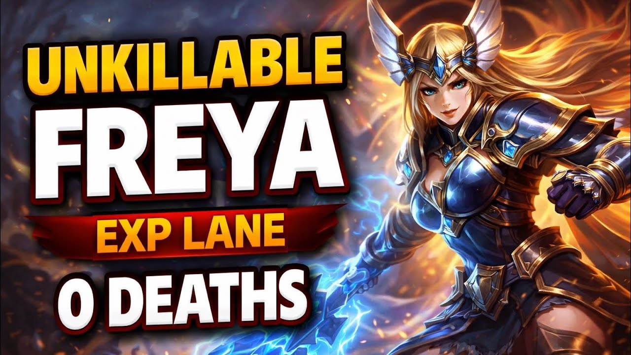 UNKILLABLE FREYA 😈 EXP LANE CARRY | 0 Death Gameplay MLBB