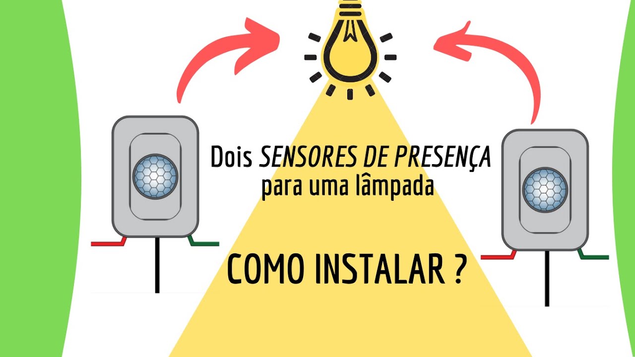 INCRÍVEL 😯 Como instalar dois sensores de presença para um ponto e iluminação ?
