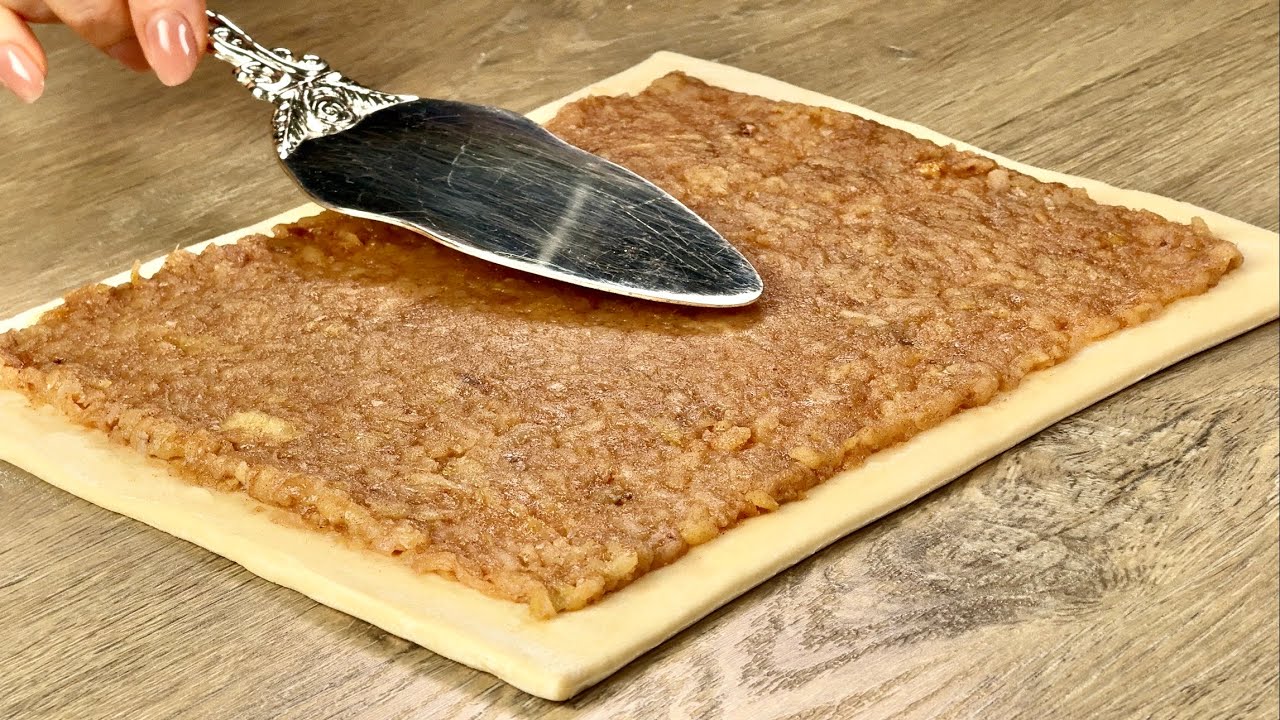 ❗Nur 2 Äpfel und Blätterteig! Einfach und sehr lecker in nur 10 Minuten!