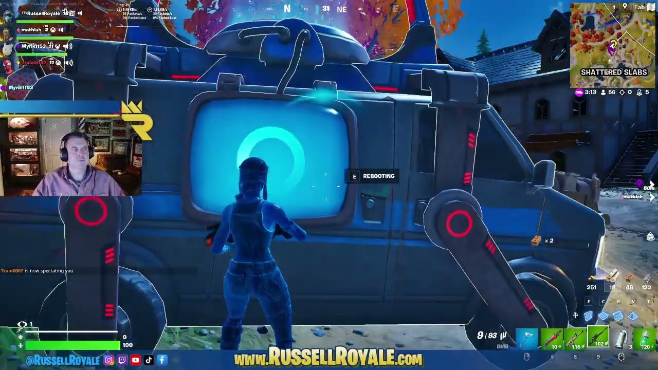 LANGUAGE WARNING: Guy joins my squad with hiccups and CROWN wins first drop of his chapter 4!