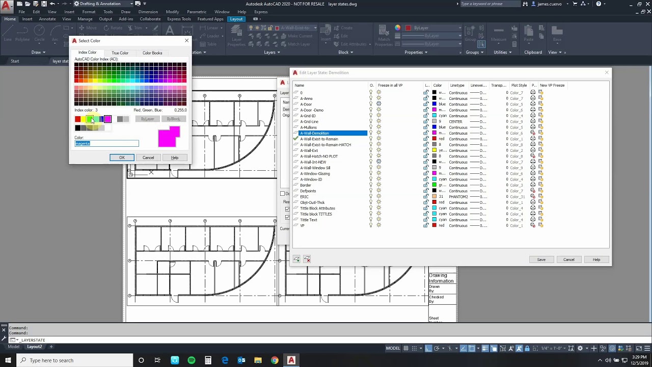 Разъяснение состояний слоев в AutoCAD