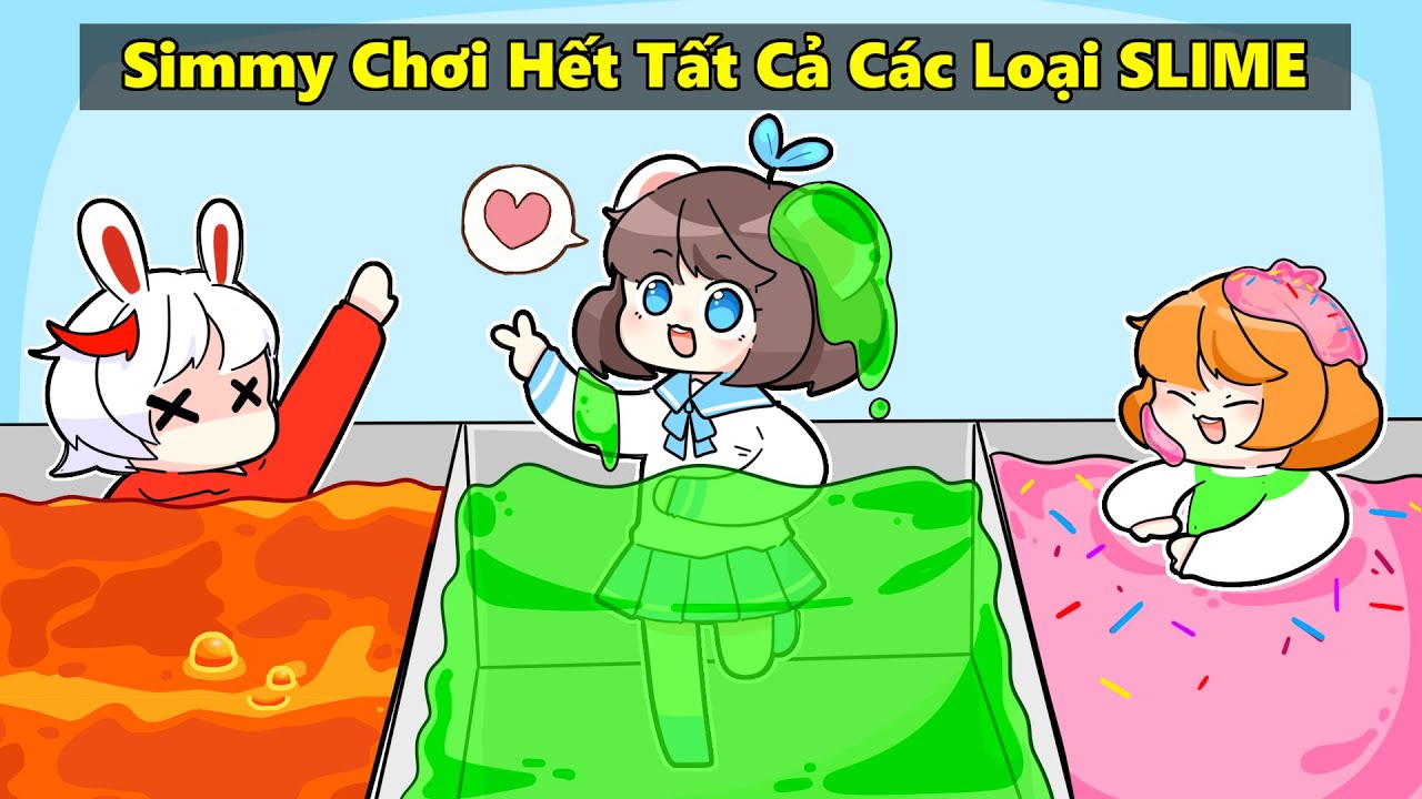Mèo Simmy Thử Thách Chơi Các Loại SLIME Siêu Dính Trong Roblox