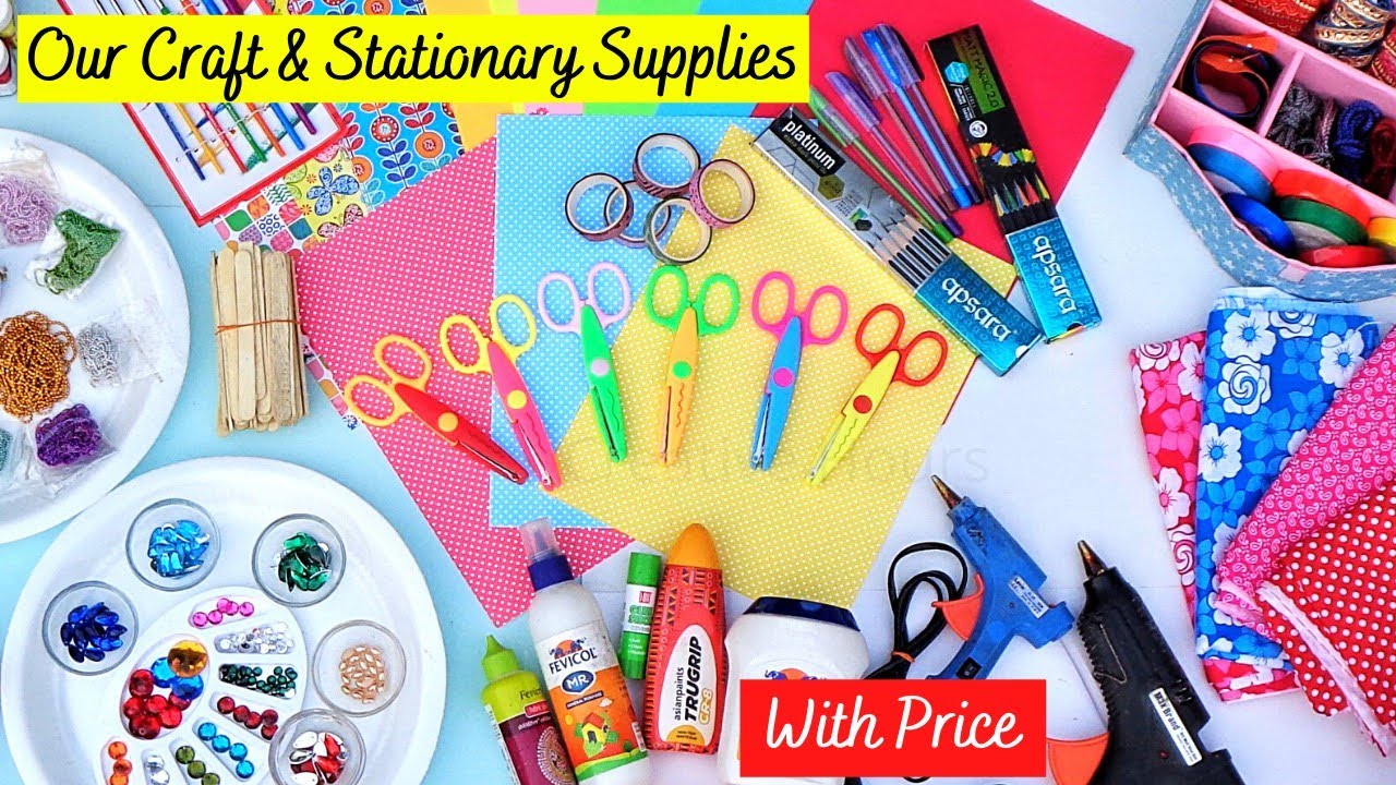 Art & Craft Supplies with Price/ Craft Haul/Creative Hours Crafts & Stationery Item Collection 2020