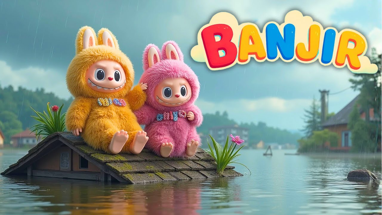 LAGU LABUBU BANJIR  #labubu #laguanakindonesia #laguedukasi