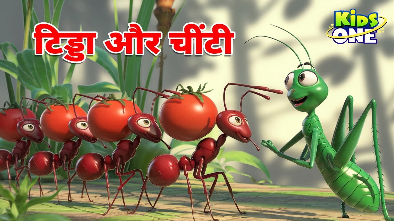 टिड्डा और चींटी | Ant And Grasshopper | Hindi Stories For Kids | Hindi Kahani #kidsonehindi