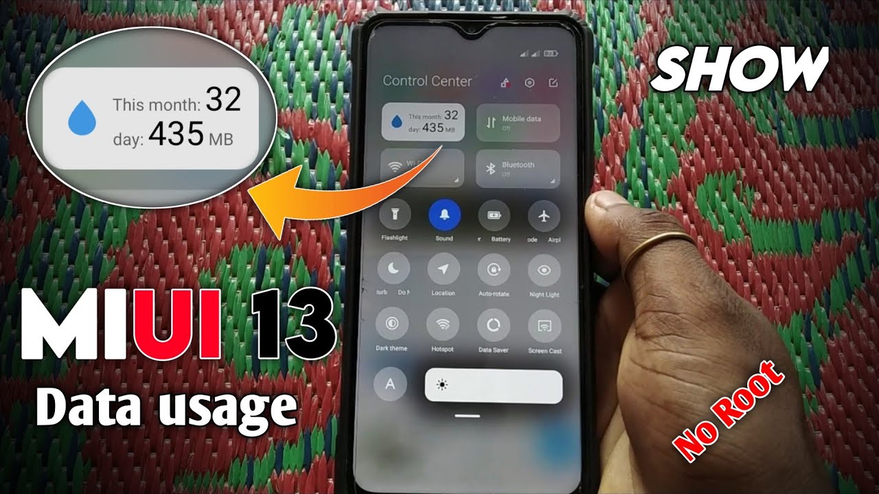 How To Enable Data Usage In MIUI 13 Control Center Data Use Show on screen miui 13 | Redmi poco