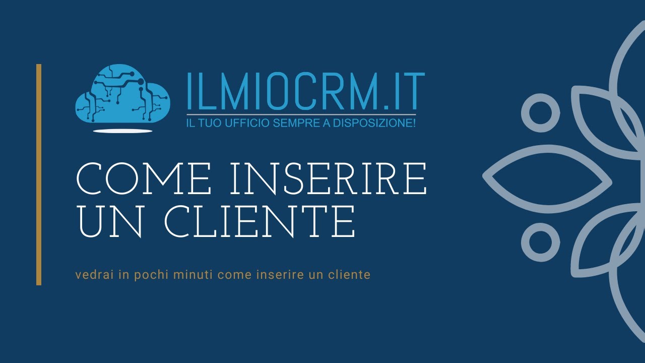 Come inserire un nuovo cliente