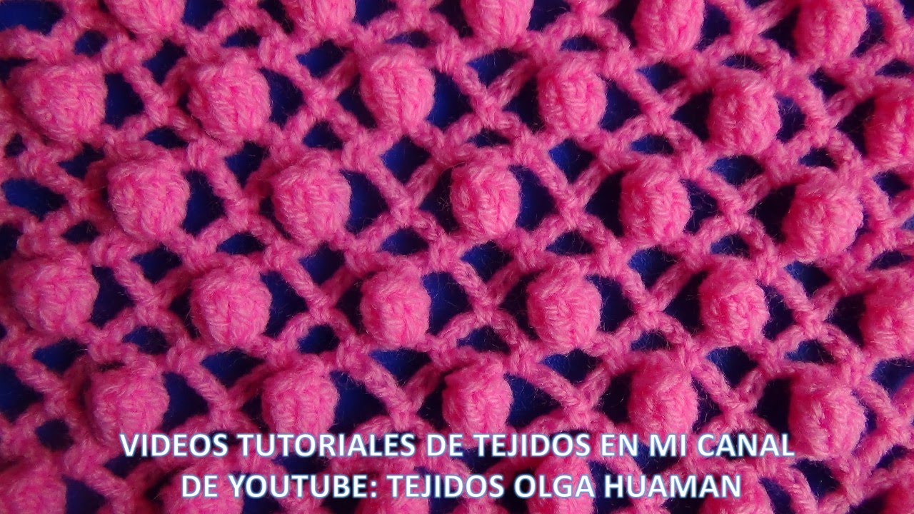 punto popcorn combinado con puntos red tejido a crochet para blusas y salidas de alberca