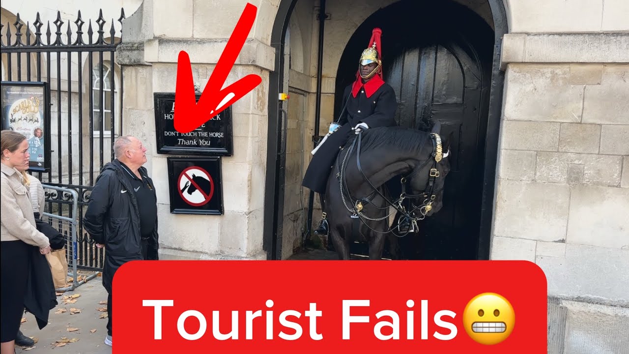 Tourist Tries to Make the Royal Guard Speak — Failed Attempt!