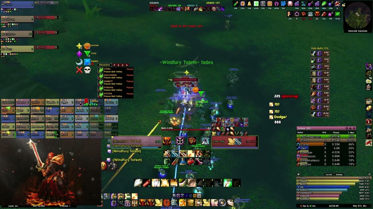 Turtle WoW - Emerald Sanctum Solnius Hard Mode on Retribution Paladin !