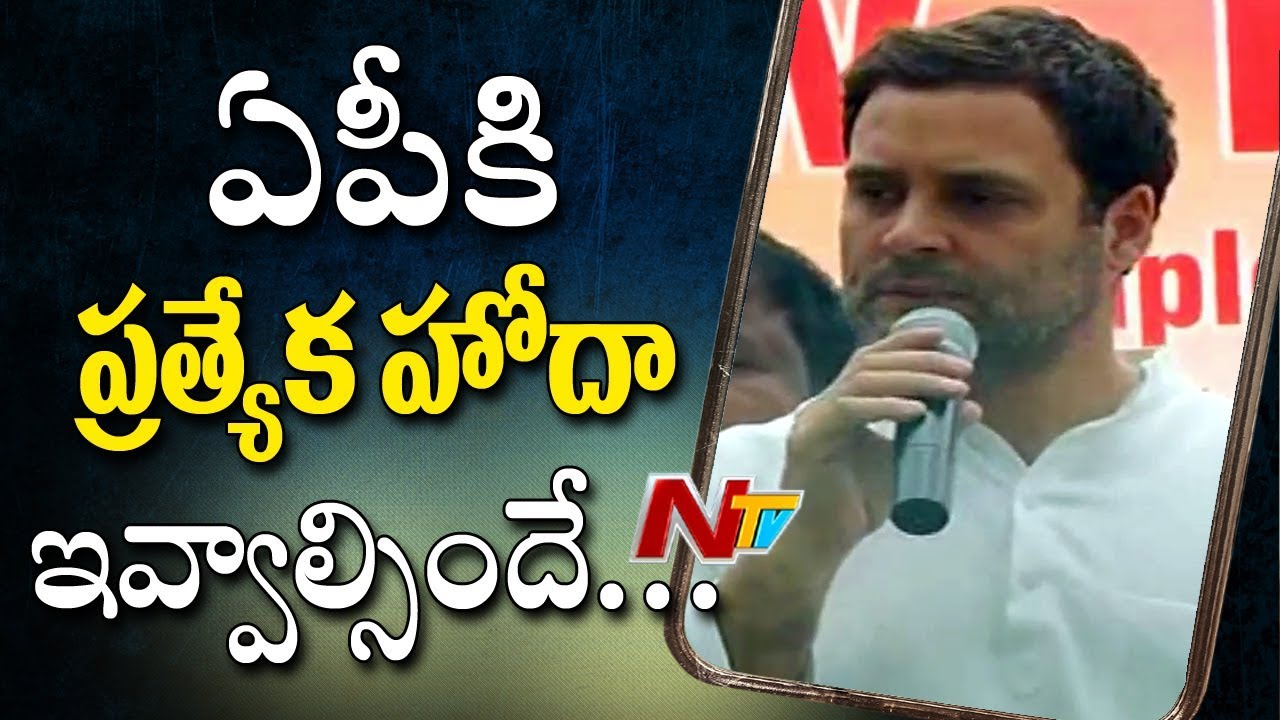 Rahul Gandhi Sensational Comments on AP Special Status || Congress || NTV