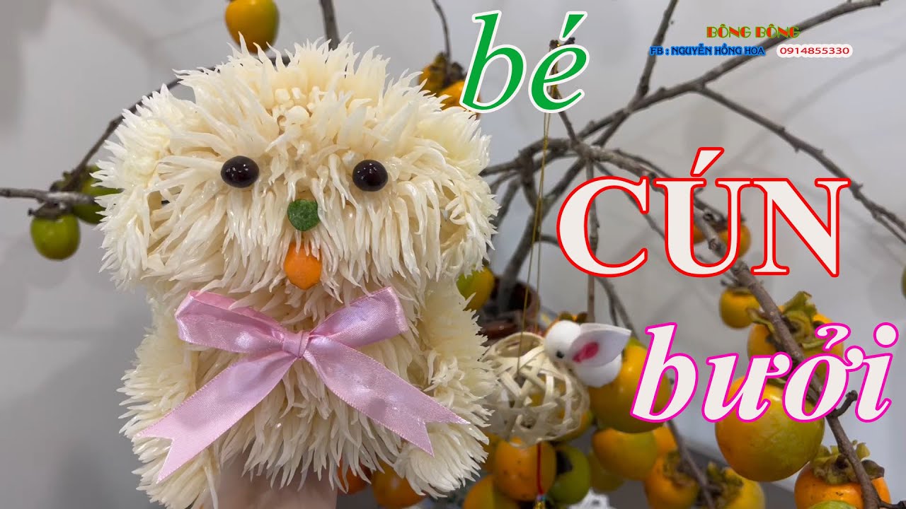 CÚN ( CHÓ ) BƯỞI TRUNG THU XINH XINH | TẠO HÌNH CHÓ BƯỞI ĐƠN GIẢN #tự_học_nấu_ăn