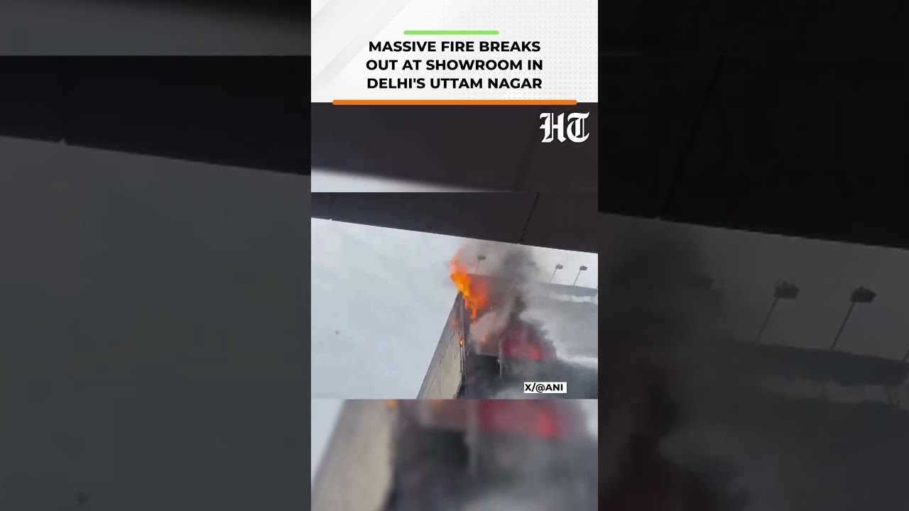 Huge Fire Erupts at Showroom in Delhi's Uttam Nagar, Massive Rescue Operation Underway | HT India