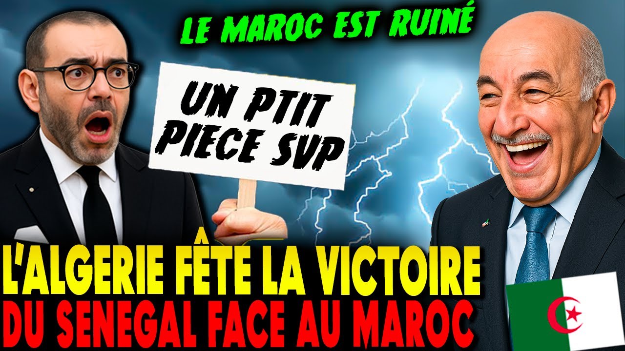 L'Algérie fête la victoire du Sénégal. Le Maroc est ruiné, le roi du Maroc en fuite à Tel Aviv