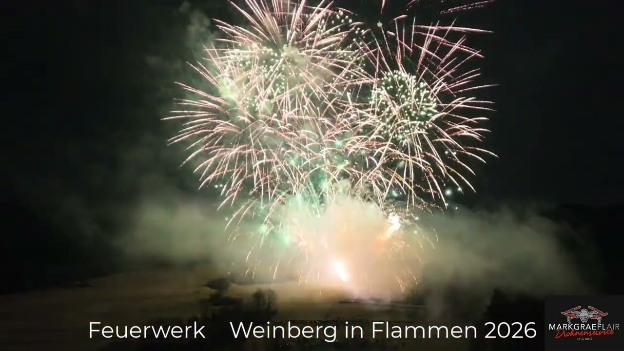 Feuerwerk  bei  Weinberg in Flammen 2026 Müllheim - Britzingen