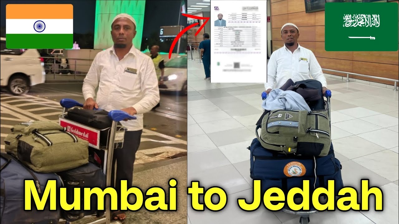 Mumbai to Jeddah Flight ✈️ | Saudi Arabia House Driver Job Vacancy | Driving Jobs In Saudi Arabia 🇸🇦