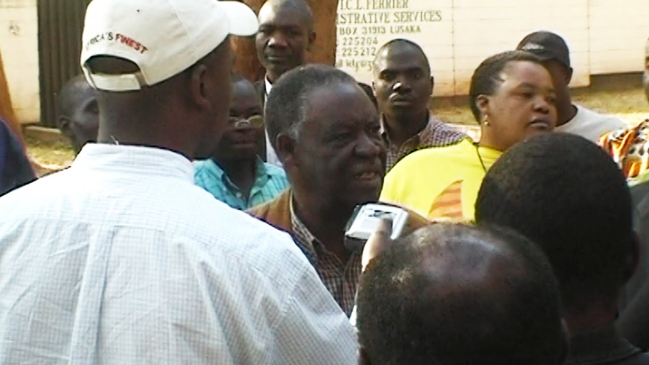 Michael Sata being arrested July 23rd 2005, Lusaka, Zambia