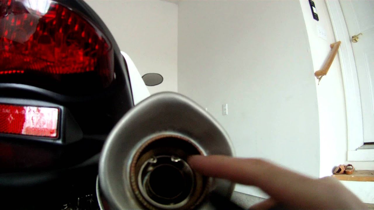 Removing baffles from arrow slip on exhaust