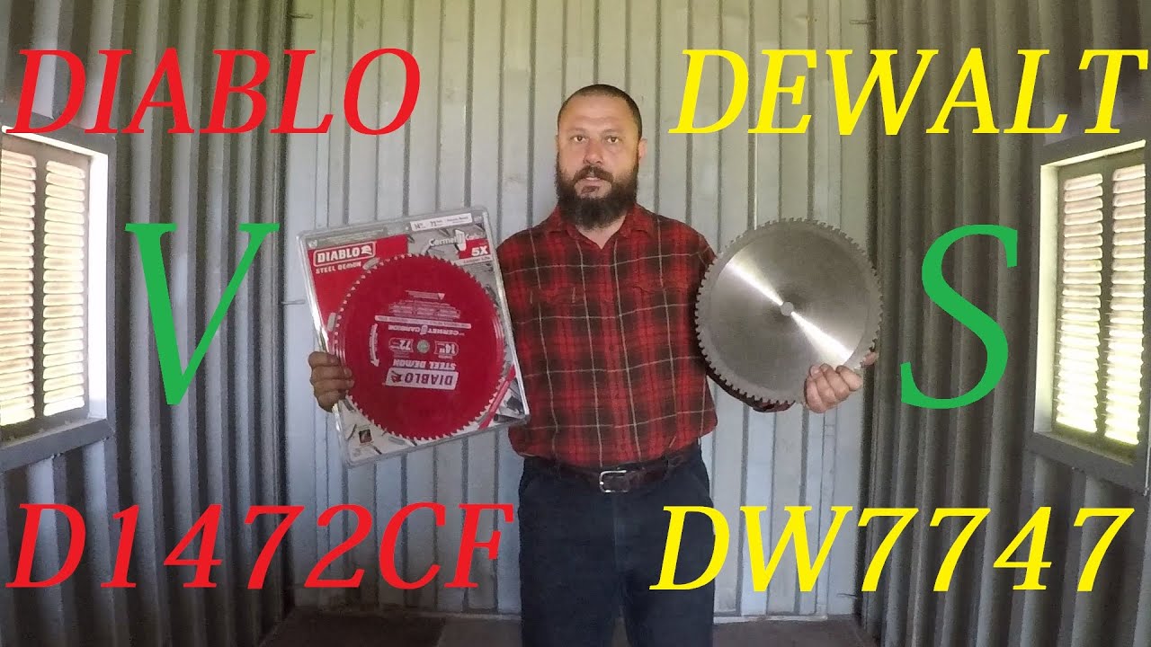 DIABLO D1472CF VS DEWALT DW7747 Chop Saw Discs