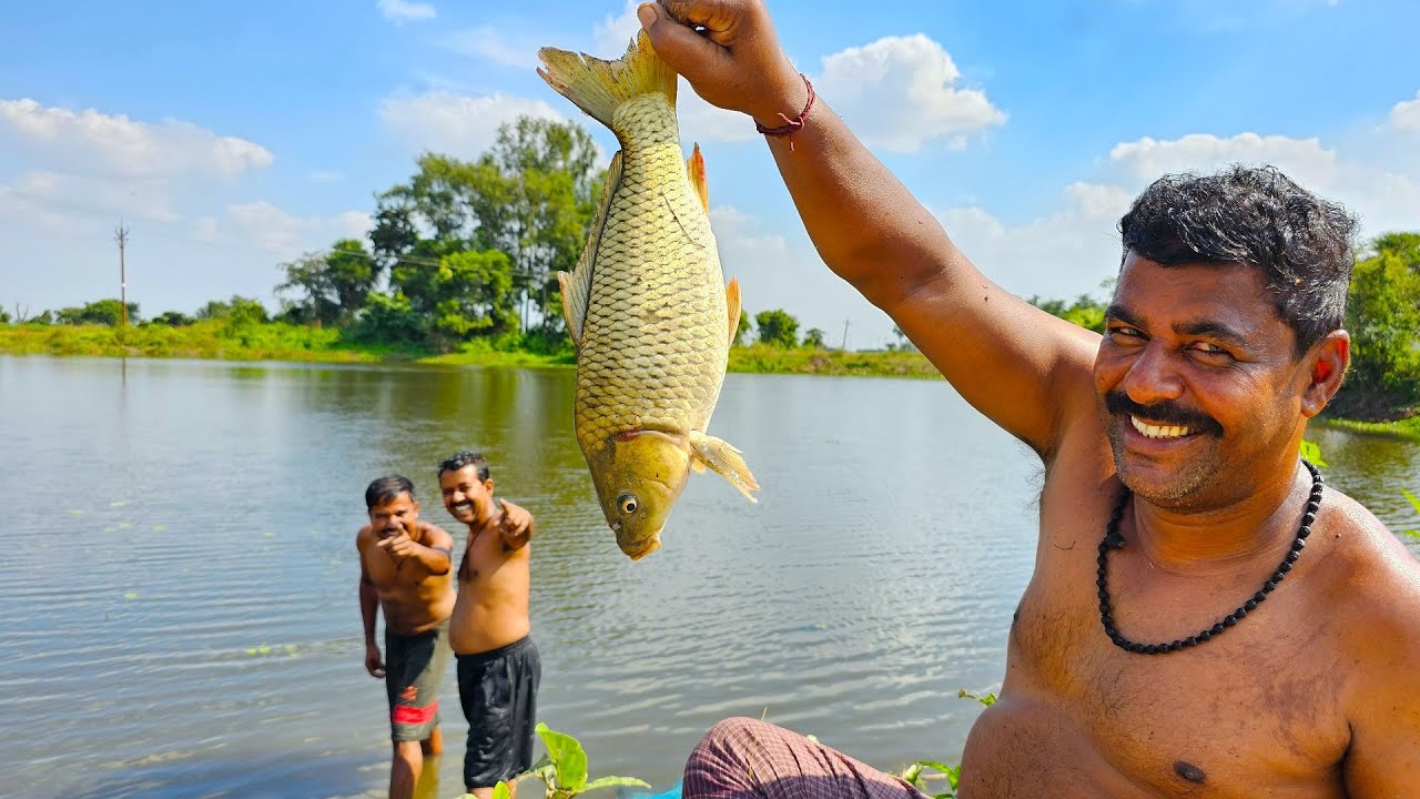 Village style fishing and cooking vlog | পুকুর থেকে মাছ ধরে জমিয়ে রান্না করে খাওয়া