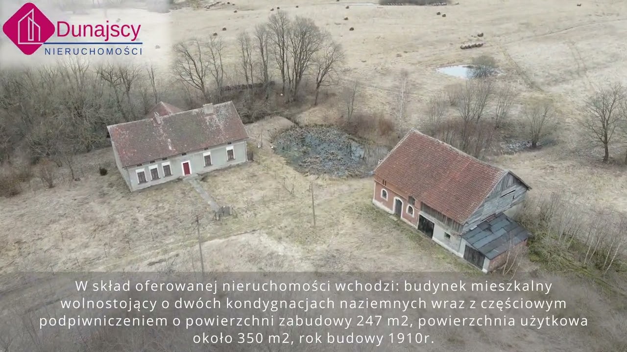 DUNAJSCY NIERUCHOMOŚCI - NA SPRZEDAŻ - SIEDLISKO W DWÓRZNIE POW. BARTOSZYCKI