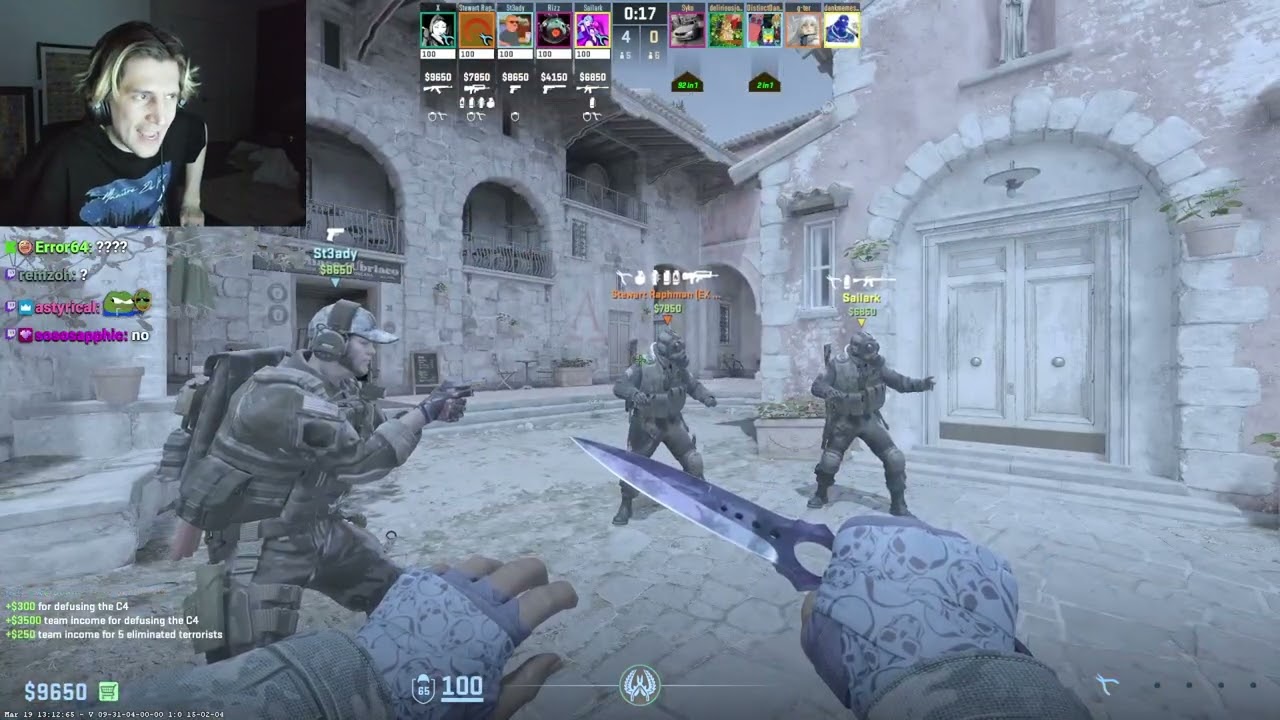 XQC играет в Counter-Strike 2