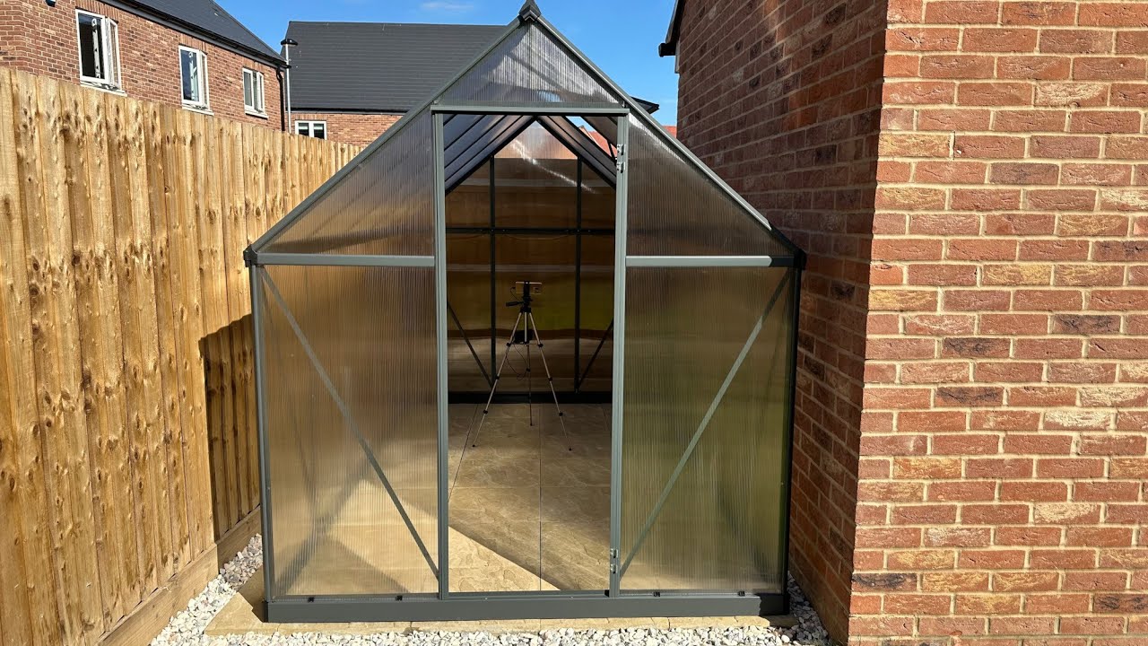 Palram Canopia Mythos Green House Building Video Timelapse Offsite Installation