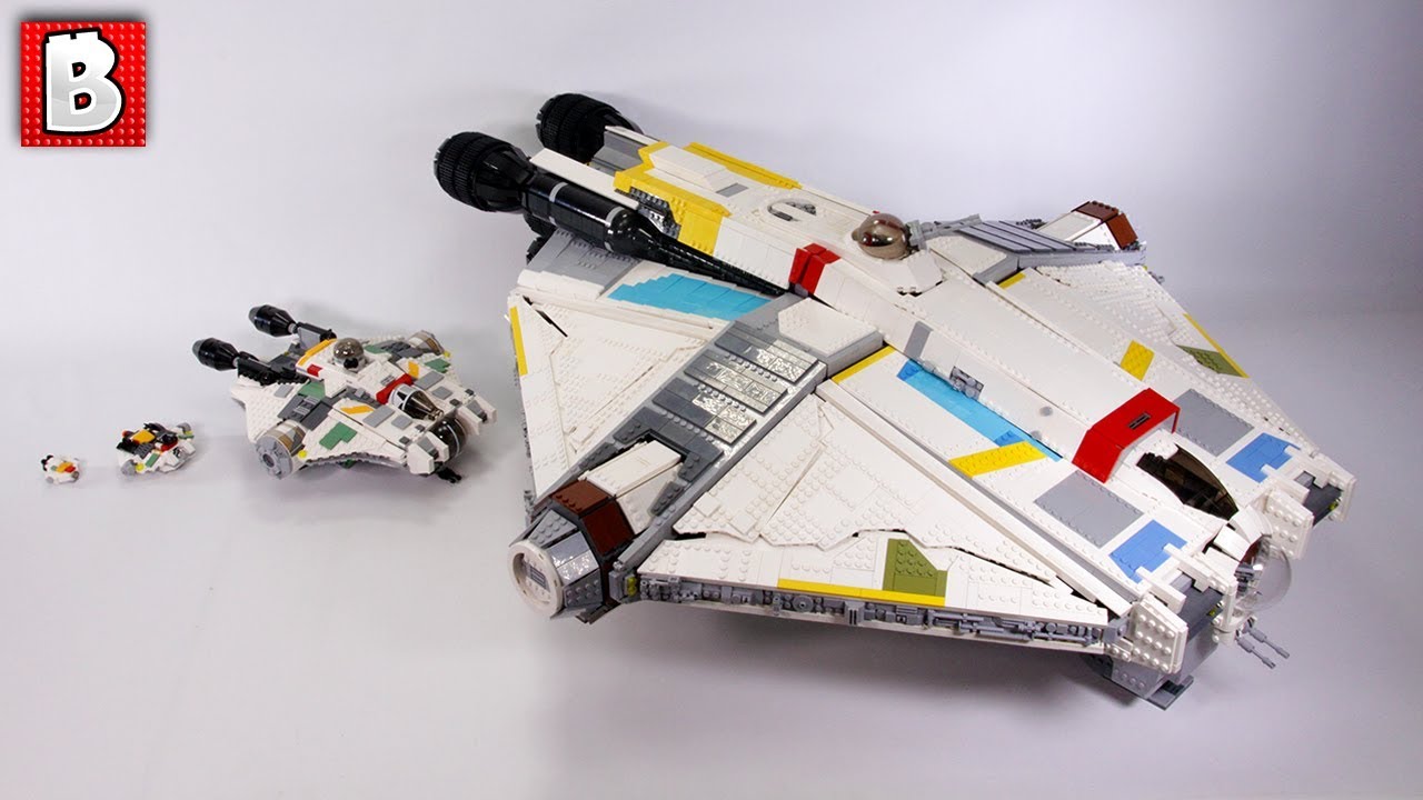 Giant LEGO UCS Ghost From Star Wars Rebels - Minifig Scale Bigger Than UCS Falcon!