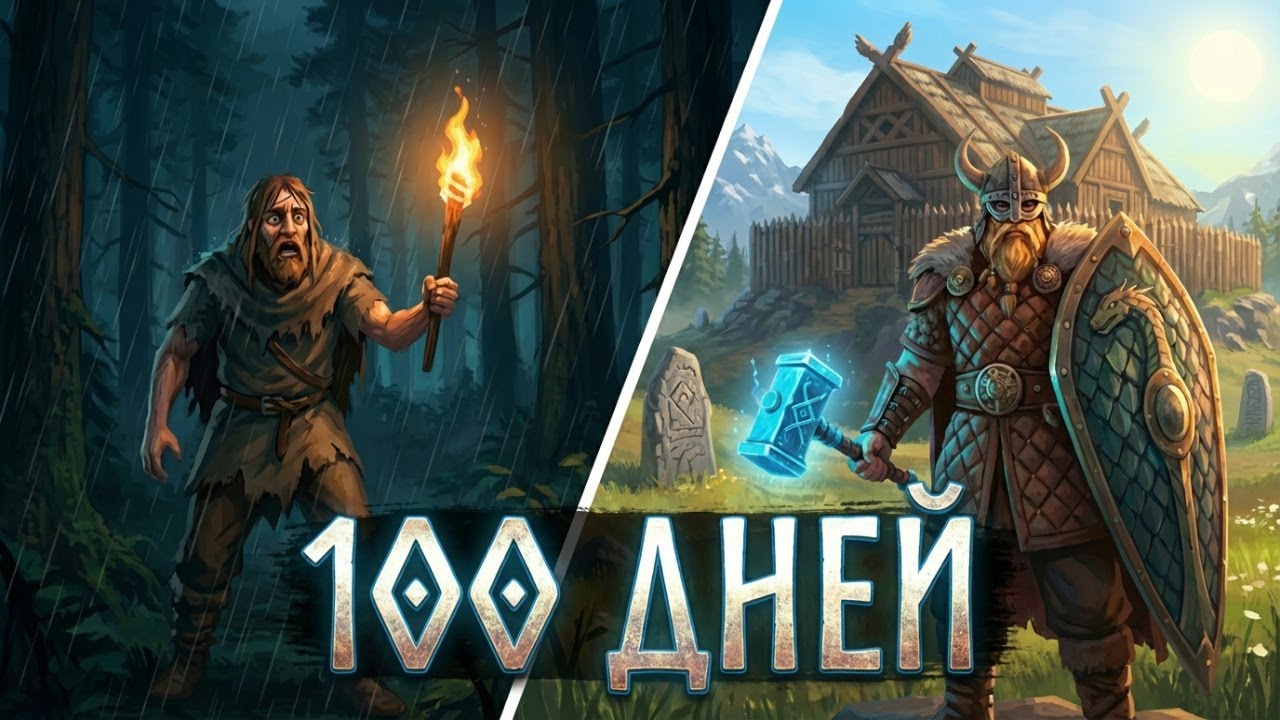 Я Выживал 100 Дней в Valheim Соло. Полный Фильм