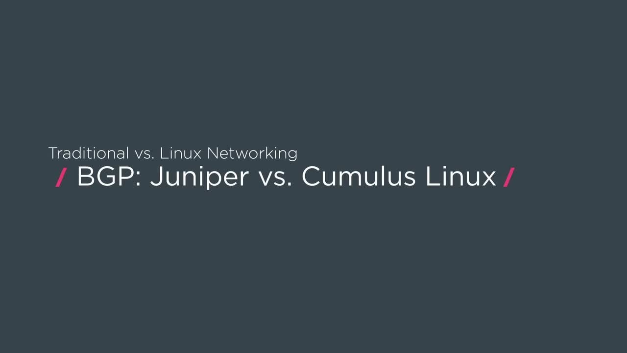 How to configure BGP with Juniper and NVIDIA Cumulus Linux
