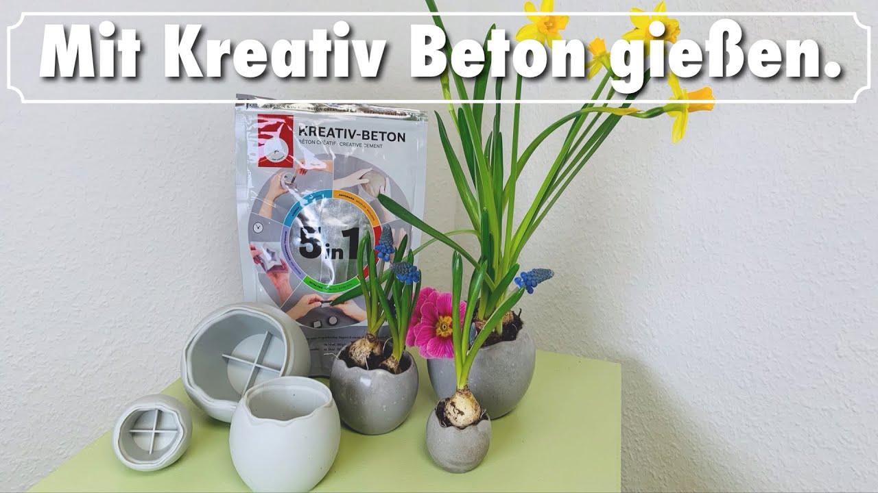 Gießen mit Rayher Kreativ-Beton: Mein erster Versuch! #diy #beton #kreativ