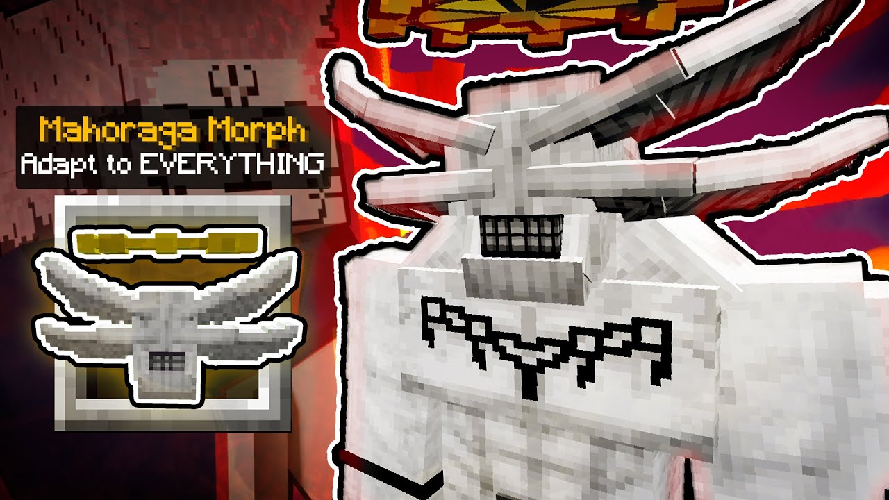 Adapting as The Divine General MAHORAGA inside Minecraft Jujutsu Kaisen!