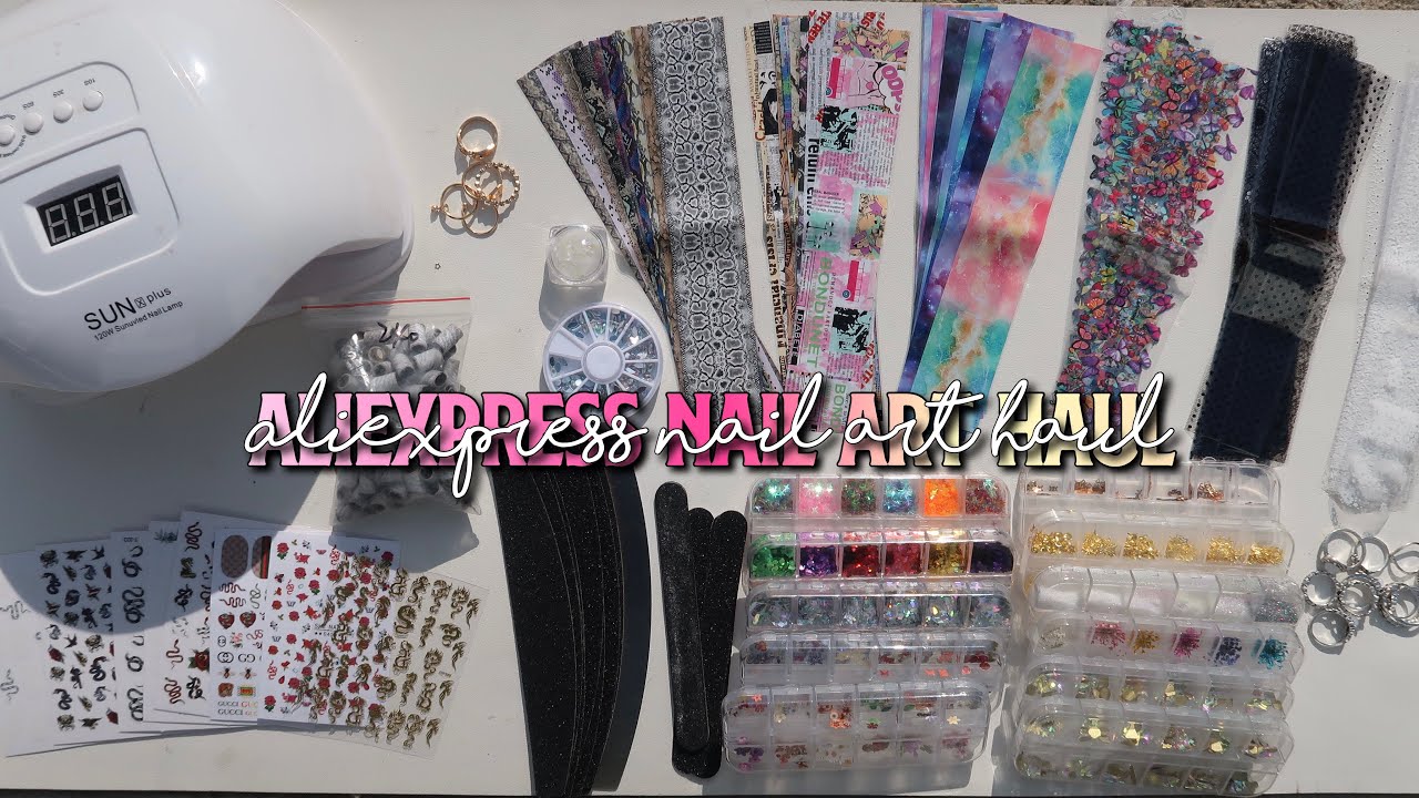ALIEXPRESS NAIL ART HAUL || sequins , decals , stickers , rhinestones & more