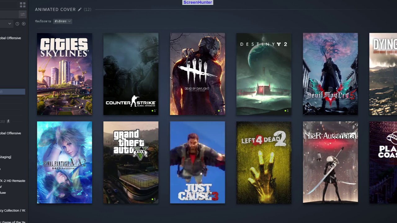 Animated Game Covers on Steam Library