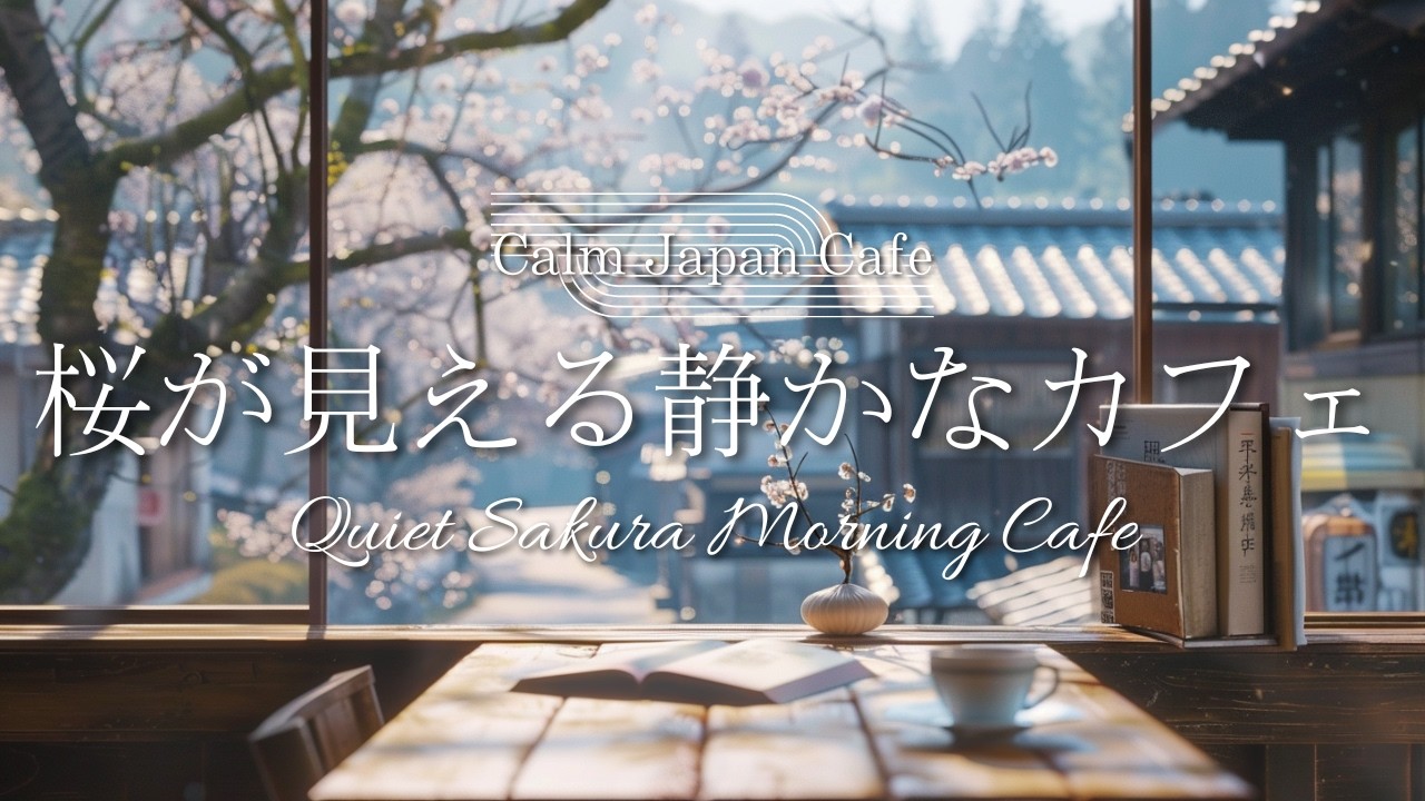 【春カフェBGM】心が落ち着く桜が見える朝カフェ🌸作業・読書・勉強｜4時間