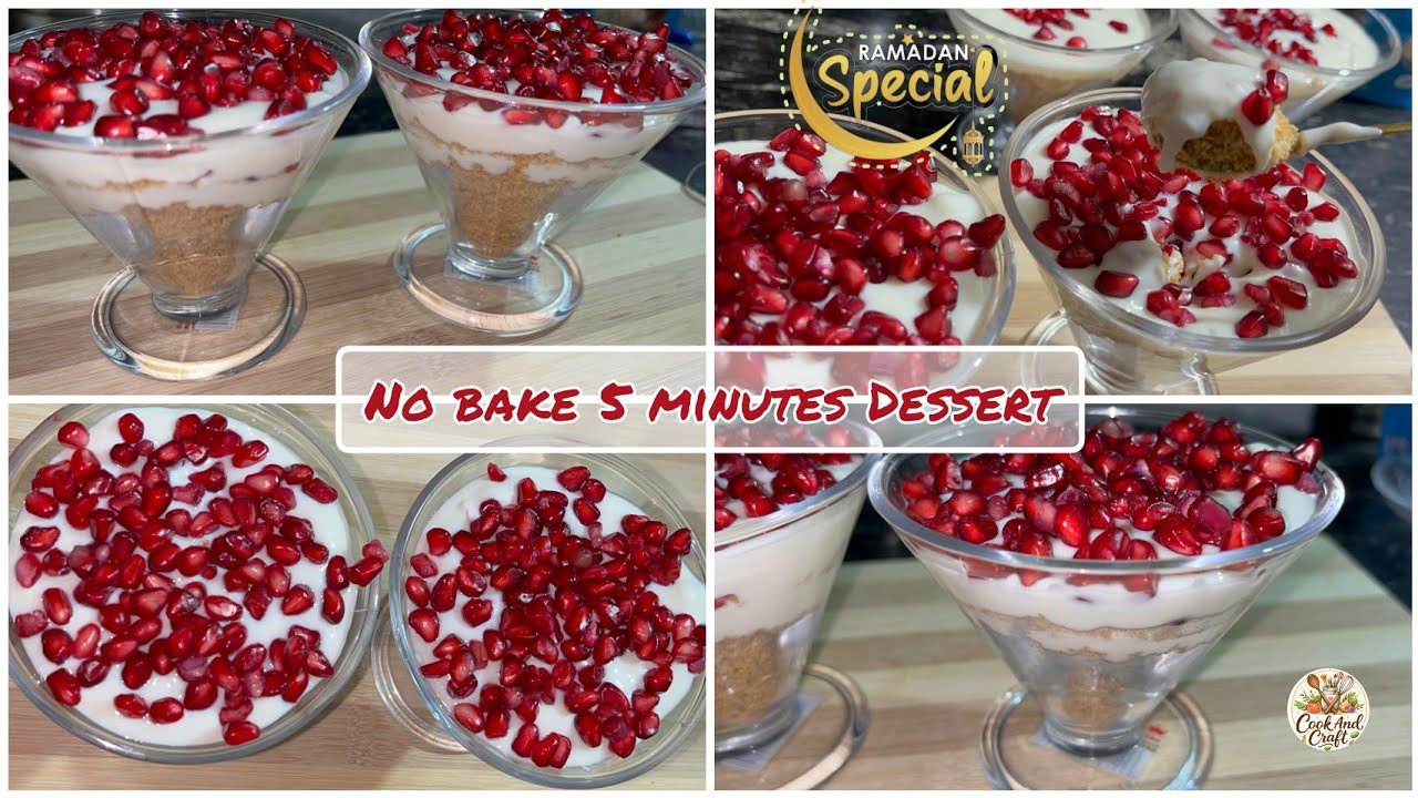 |Ramadan Special Episode-6|🌙•Easy And Quick No Bake 5 Minutes Dessert•✨ #dessert #easyrecipe #yummy