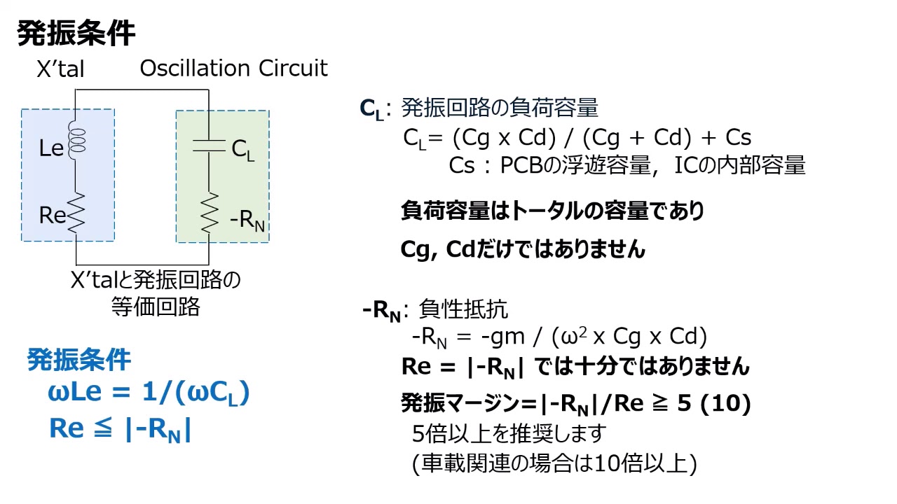 水晶発振回路設計の注意事項